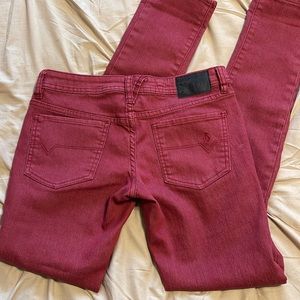 Volcom Sound Check super skinny fit red pink color